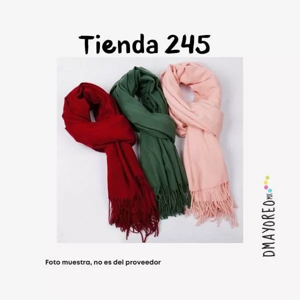 Categoría única 50 pashminas por mayoreo