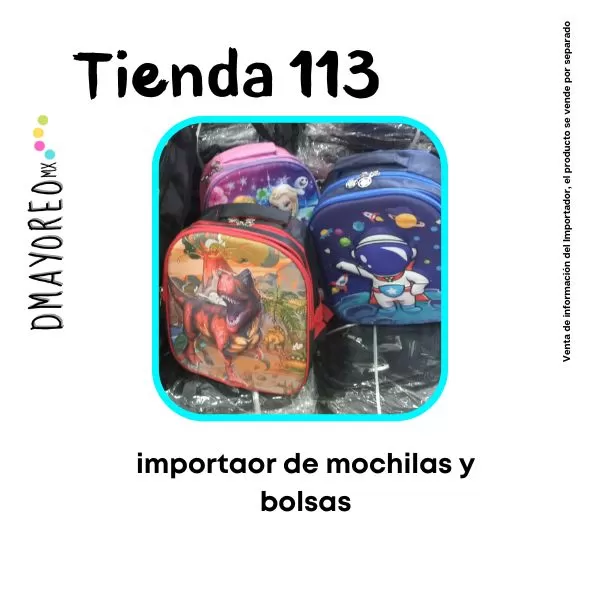 Tienda 113: Importador de mochilas y bolsas al mayoreo 1 Tienda 113: Importador de mochilas y bolsas al mayoreo