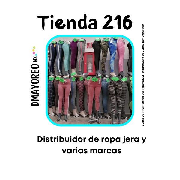 Tienda 216: Distribuidor de ropa jera y económica al mayoreo 1 ropa jera